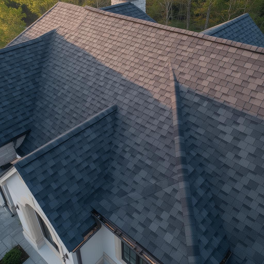 New premium roof after installation